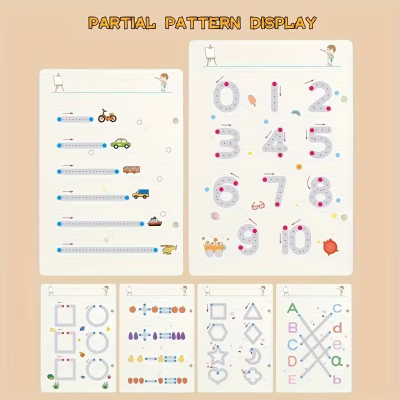Libros Mágicos Reutilizables para Aprender a Escribir – Números y Letras