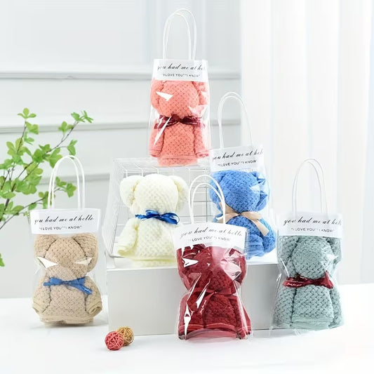 Toalla Decorativa en Forma de Oso – Regalo Individual con Bolsa